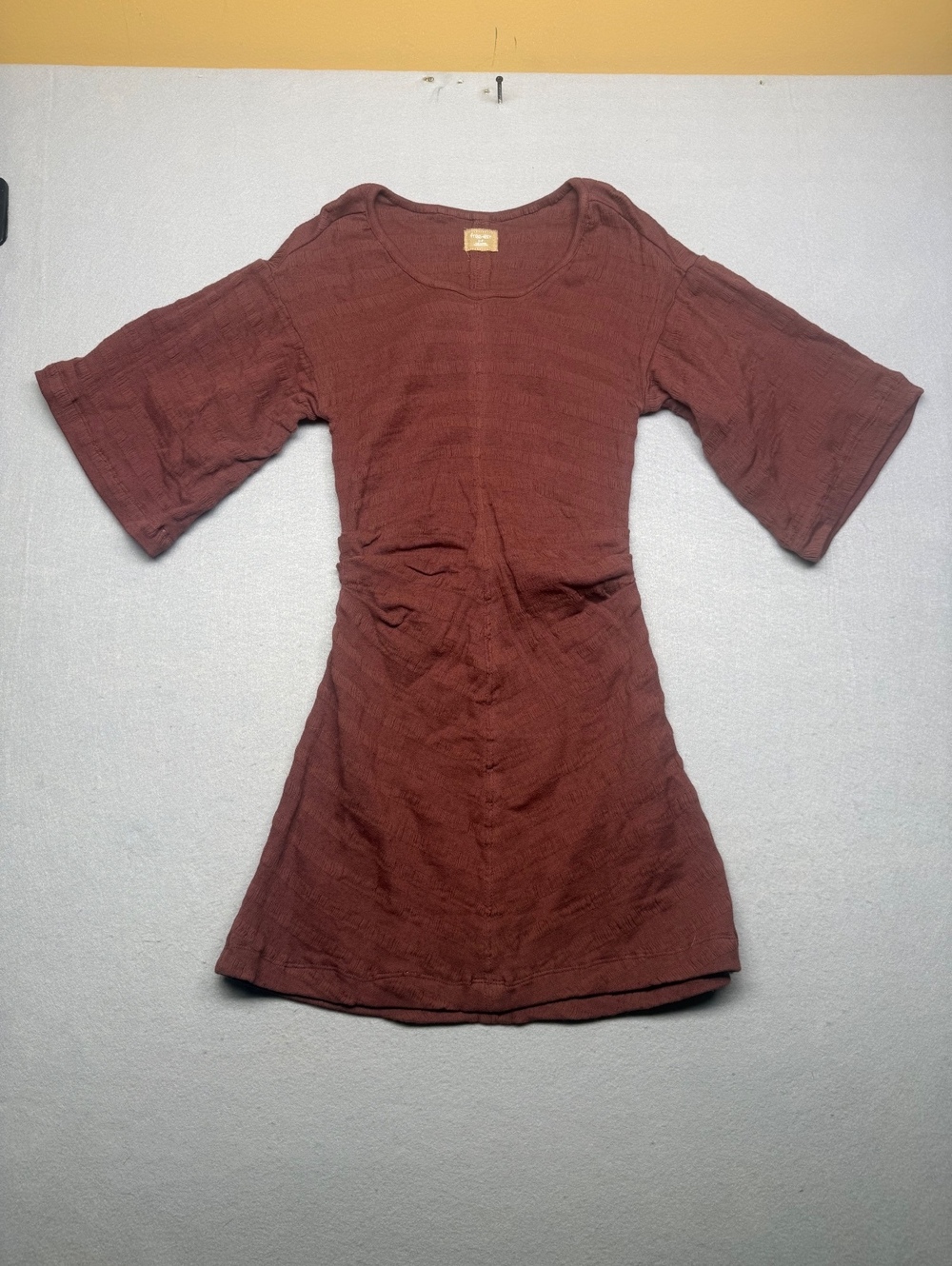 Free People Linen Dress Women's S Brown Casual